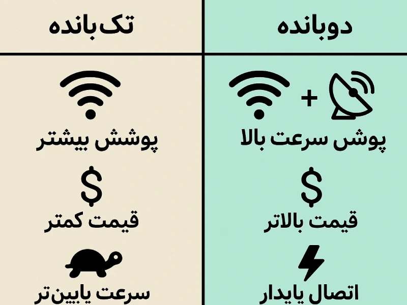مقایسه مودم تک‌بانده و دوبانده؛ کدام انتخاب بهتری است؟