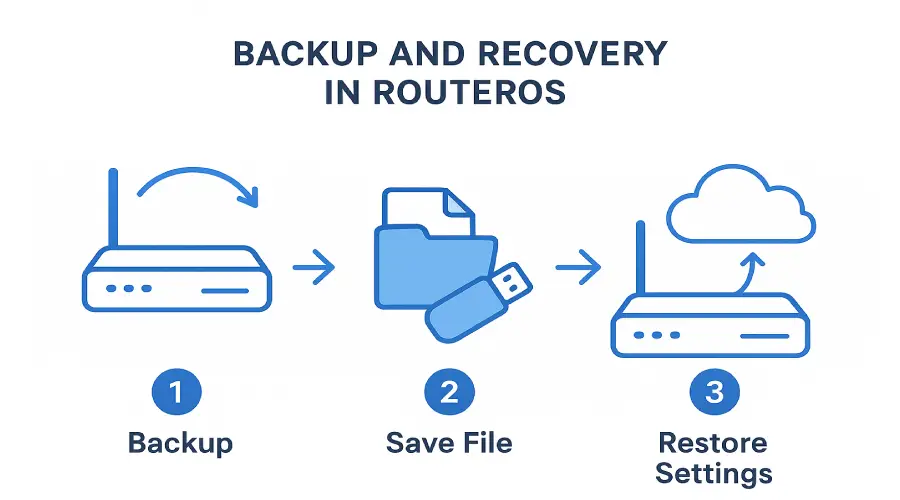 نحوه بکاپ و بازیابی تنظیمات در RouterOS